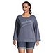 Women's Terry Long Sleeve Pullover Top