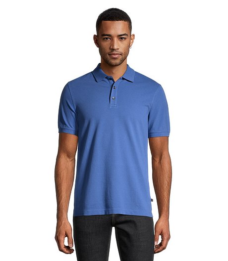 Men's 50 Wash Modern Fit Short Sleeve Stretch Pique Polo Shirt