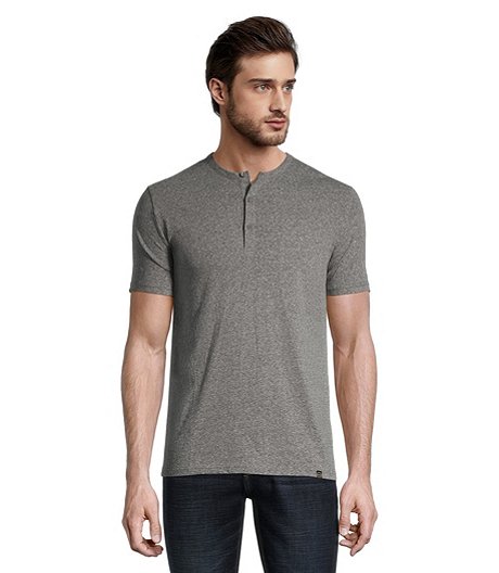 Men's Snow Yarn Modern Fit Short Sleeve Henley Shirt | Mark's
