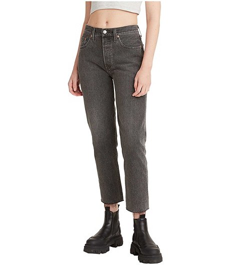 Women's 501 Mid Rise Cropped Jeans - Black