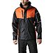 Men's West Coast PU Waterproof Jacket - Black Orange