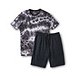 Men's Jersey Comfortable T Shirt and Shorts Lounge Set 