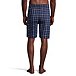 Men's Jersey Plaid Lounge Shorts with Elastic Waistband