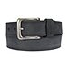 Men's Leather Work Belt with Antique Nickel Buckle - Black