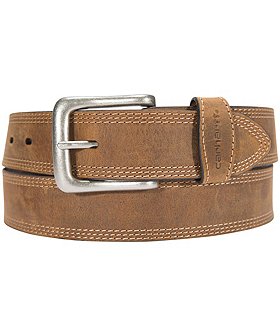 Carhartt Men's Leather Work Belt with Antique Nickel Buckle - Brown