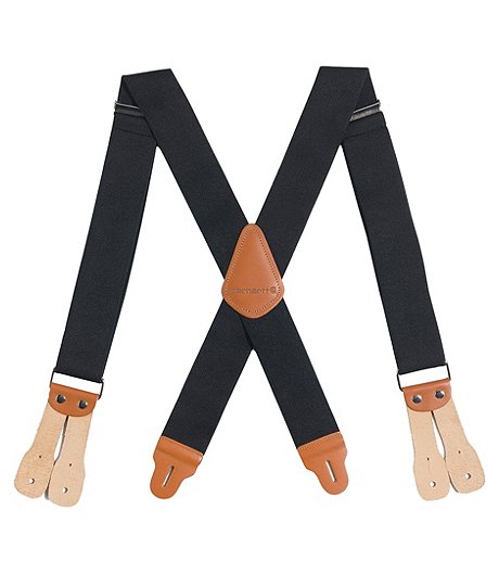 Bretelles ajustables pour pantalon de travail avec Rugged Flex pour hommes, noir