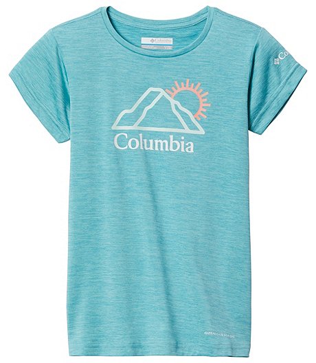 T-shirt à manches courtes avec protection anti-UV Omni-Shade pour filles de 7 à 16 ans, Mission Peak