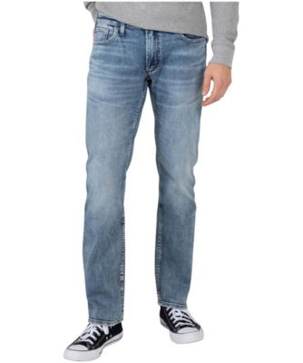 light wash slim straight jeans