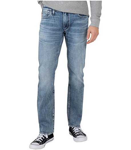 Men's Allan Slim Straight Fit Mid Rise Stretch Denim Jeans - Light Wash