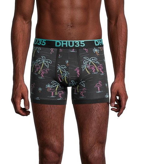 Men's Printed Microfibre Boxer Briefs Underwear