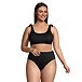 Women's Ribbed High Waisted Retro Fit Swim Bottoms