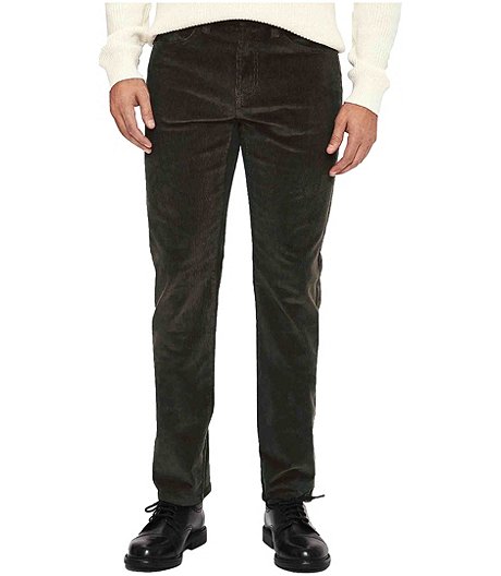 Men's Brad Slim Stretch Corduroy Jeans - Forest Green - ONLINE ONLY