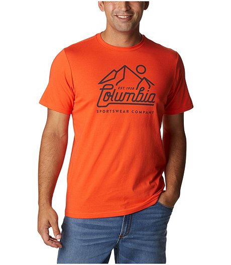 T-shirt graphique saisonnier avec logo pour hommes, CSC