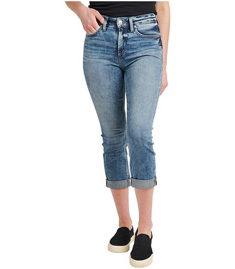 Women's Avery Mid Rise Straight Leg Capri Jeans