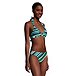 Haut de bikini style corsage bain-de-soleil à nouer pour femmes - vert