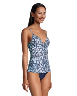 navy tankini swim top