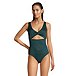 Women's Ruched Cut Out One Piece Swimsuit