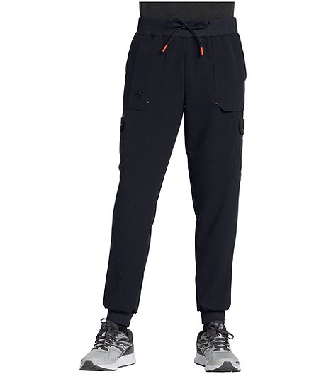 Pantalon d'uniforme médical cargo style jogging extensible et indéchirable avec technologie Viroblock par HeiQ pour hommes