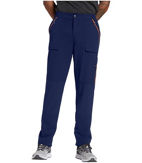 Pantalon d'uniforme médical cargo extensible à jambe droite avec technologie Viroblock par HeiQ pour hommes