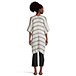 Châle de style ruana rayé avec bord effiloché pour femmes