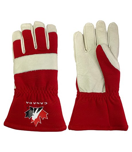 Men's Red Baron Hockey Canada Sherpa Lined Gauntlet Gloves - ONLINE ONLY