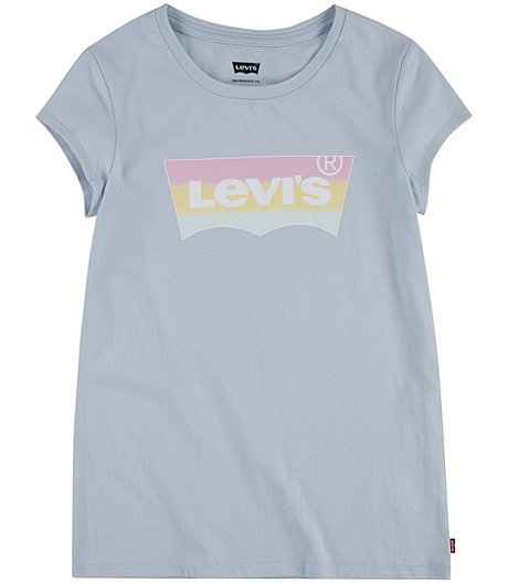 T-shirt à manches courtes avec graphique à ailes de chauve-souris à gradation pour filles, 7 à 16 ans