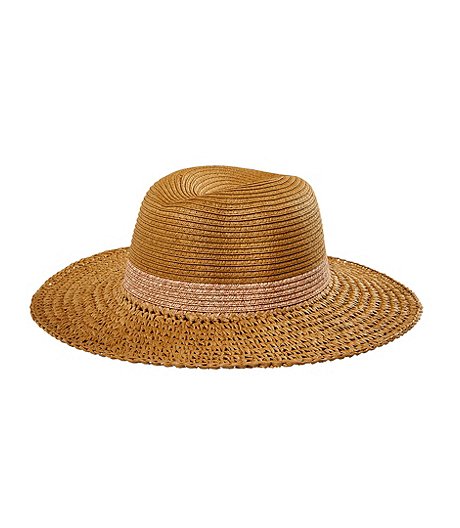 Women's Straw Hat with Fabric Band