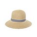 Women's Straw Hat with Striped Band 