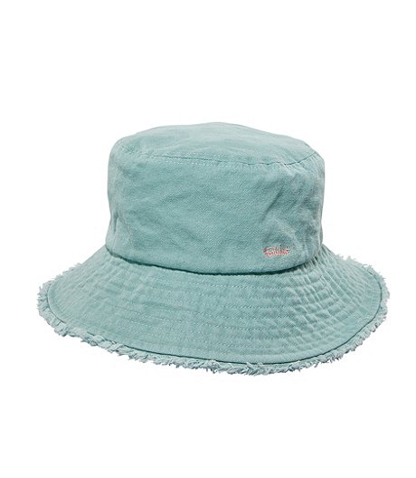 Women's Raw Edge Brim Bucket Hat
