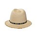 Women's Raw Edge Straw Hat with Embroidered Band
