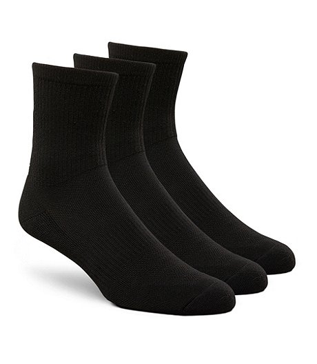 Mi-chaussettes basses d’épaisseur moyenne à logo pour hommes, Force, paquet de 3 paires