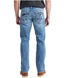 Silver® Jeans Co. Men's Zac Mid Rise Relaxed Fit Straight Jeans - Light Wash