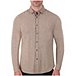 Men's Long Sleeve Solid Melange Cotton Flannel Sport Woven Shirt