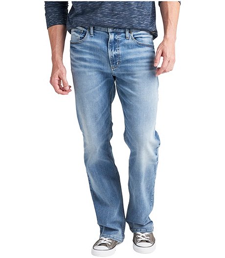 Men's Zac Relaxed Fit Straight Leg Stretch Denim Jeans - Light Indigo Wash - ONLINE ONLY