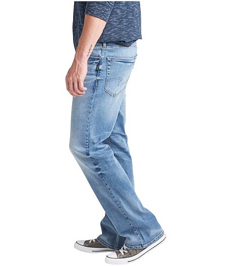 Men's Zac Relaxed Fit Straight Leg Stretch Denim Jeans - Light Indigo ...