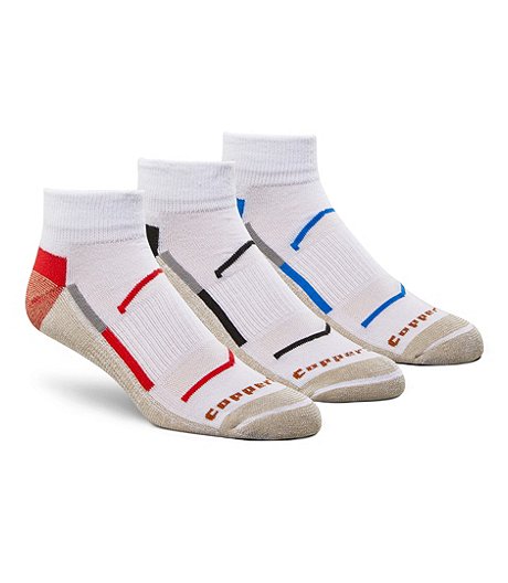 Men's 3 Pack Extreme Athletic Moisture Guard Technology Ankle Socks