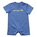 Baby Boys' 0-24 Months 2 Pack Logo Graphic Short Sleeve Romper Onesie - Blue Camo