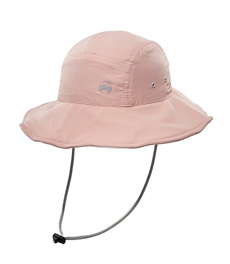 Chapeau cloche à bord large et à mentonnière avec technologie chasse-tiques et chasse-moustiques pour femmes