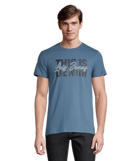 Men's Crewneck Graphic Cotton T Shirt