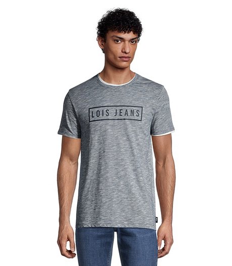 Men's Crewneck Graphic Cotton T Shirt With Fooler