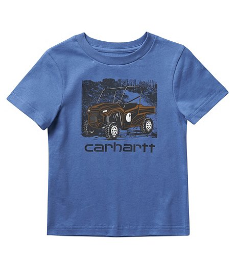 Toddler Boys' 2-4 Years Graphic Trail Runner Short Sleeve T Shirt