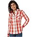 Women's Western Snap Plaid Shirt with Embroidered Yoke