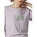 T-shirt graphique à manches courtes avec logo à lilas pour femmes