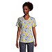 Women's Curved Bee-utiful Floral Print V Neck Short Sleeve Scrub Top