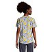 Women's Curved Bee-utiful Floral Print V Neck Short Sleeve Scrub Top