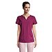 Women's V Neck Short Sleeves Scrub Top with 3 Pockets