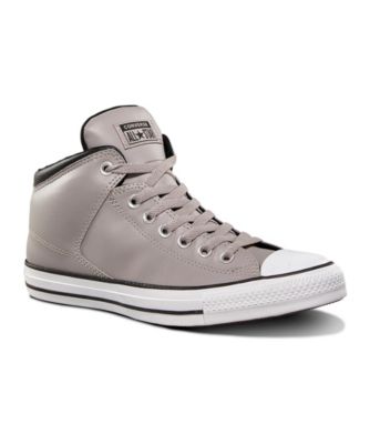 converse leather mid top mens