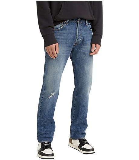 Men's 501 Mid Rise Straight Fit Button Fly Jeans - Medium Wash