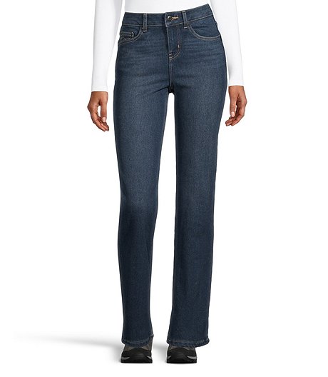 Women's T-Max Lined High Rise Straight Leg Jeans - Dark Indigo