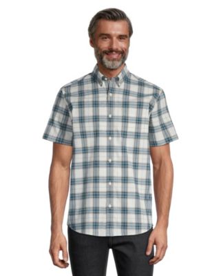 mens short sleeve button down untucked shirts